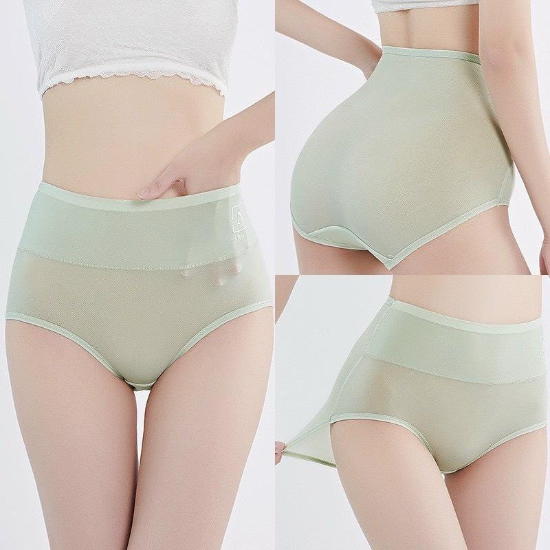 Quần lót nữ CẠP CAO Shushe, chất su lụa băng thông khí, thoáng mát, chất đẹp Women Xanh Lá - Xanh lá