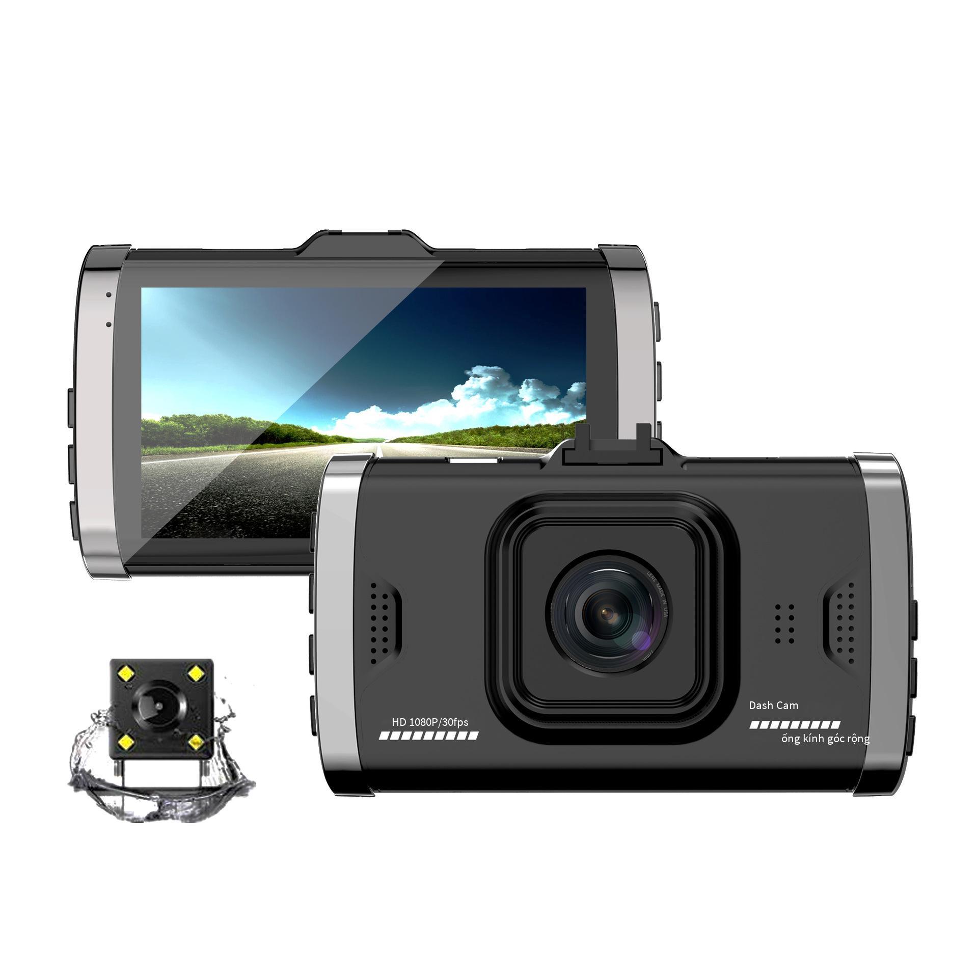 Đầu ghi lái xe ô tô đặc biệt mới ống kính kép DVR ô tô USB giám sát hình ảnh đảo chiều độ nét cao ẩn đầu ghi