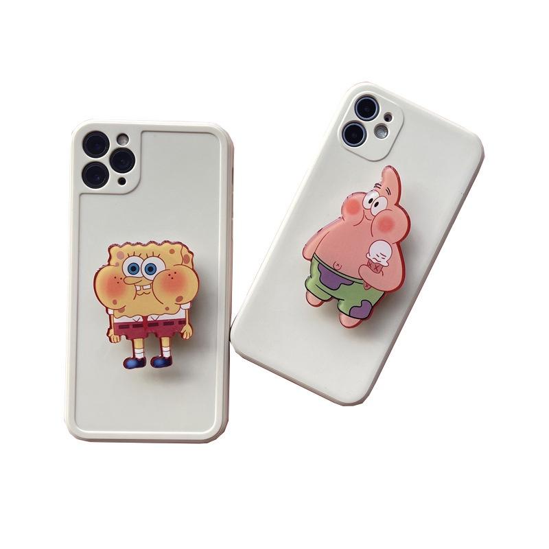 Giá đỡ điện thoại bằng acrylic hình SpongeBob SquarePants có thể thu gọn