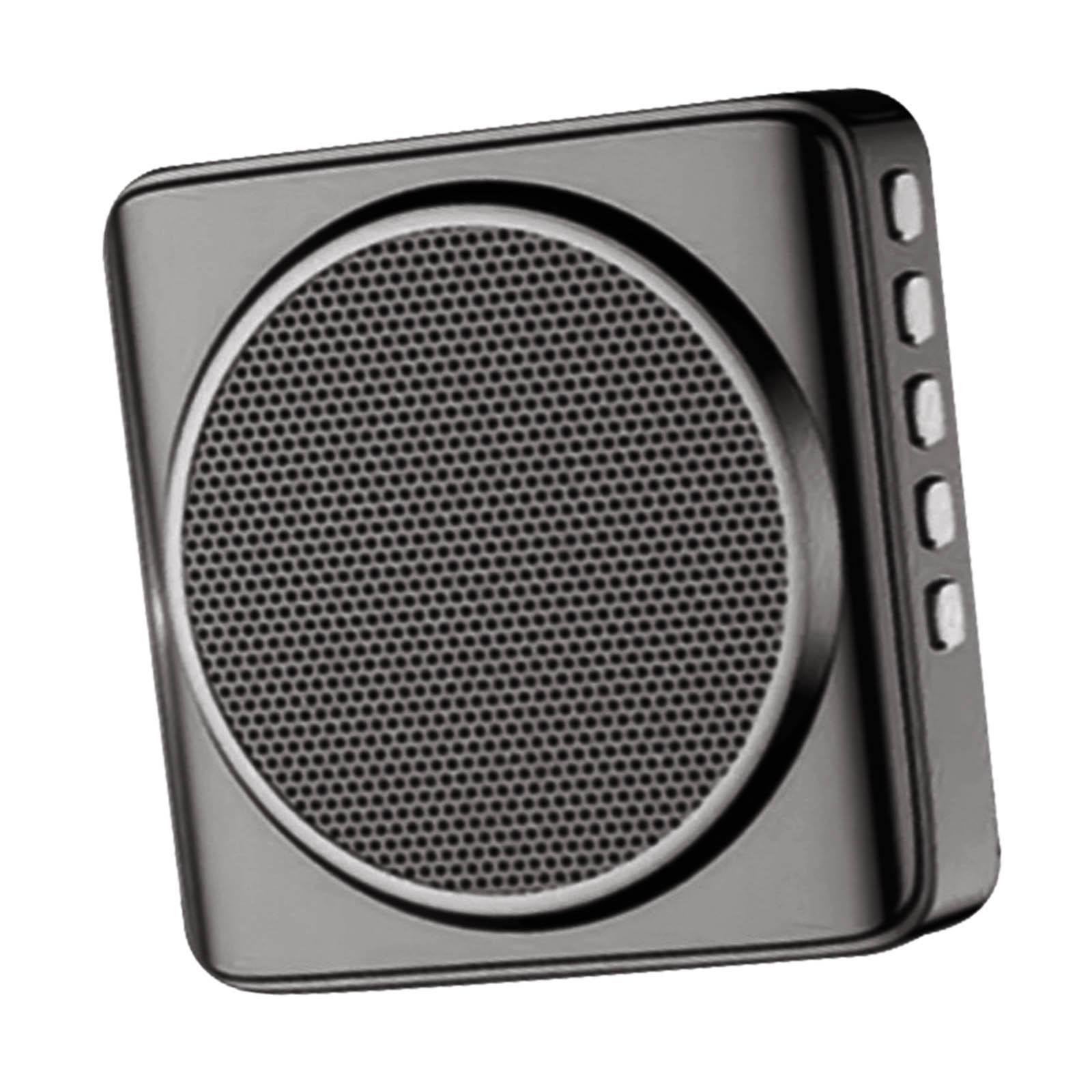 Voice Amplifier with Mic Support USB TF Card for Tour Yoga Teacher Black