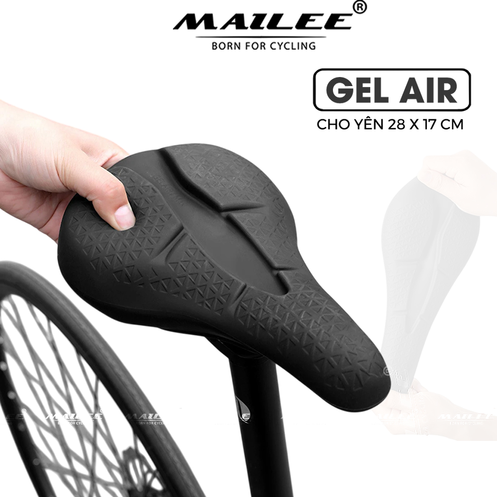 Bọc Đệm Xe Đạp Chống Đau Mông Cao Su GEL AIR lưới tổ ong mặt dưới cho đệm yên 28x17 cm, Mềm Chống Nước Địa Hình Phụ Kiện - Mai Lee