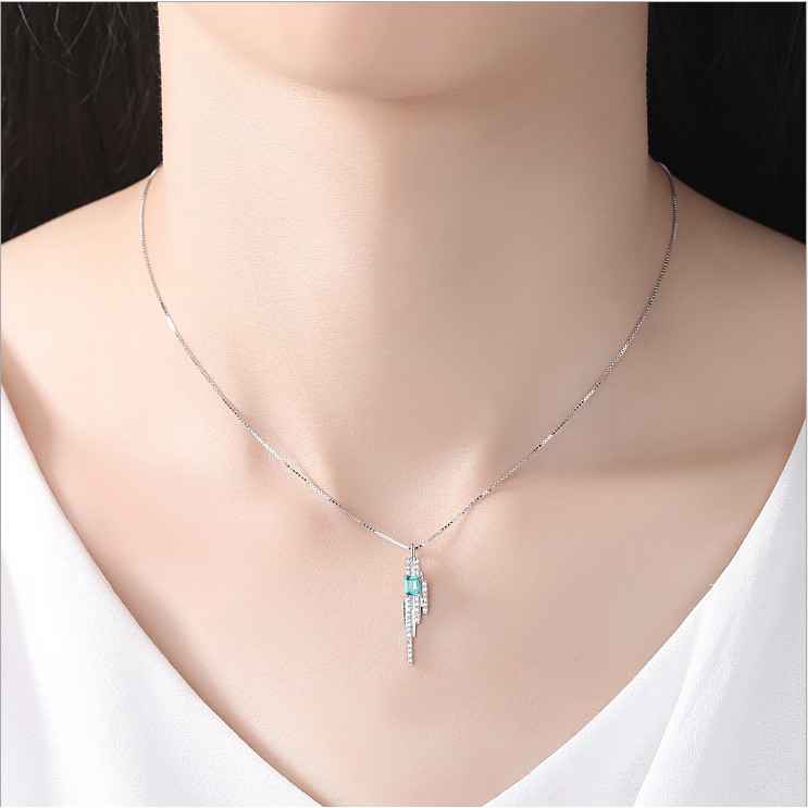 Dây Chuyền Bạc Nữ Hoàng Tộc M-1450 Bảo Ngọc Jewelry