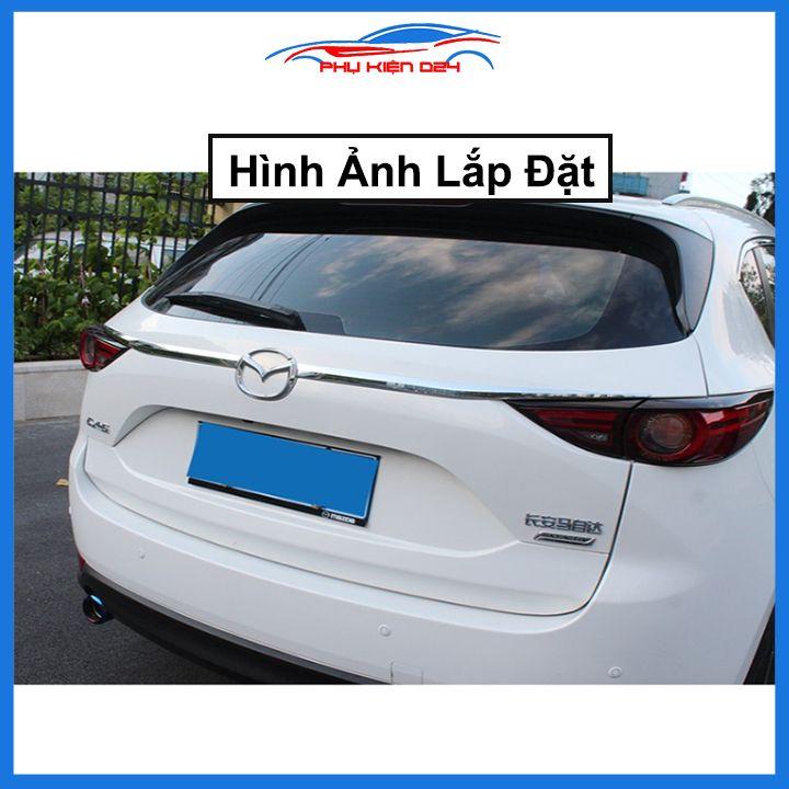 Ốp tay mở cốp CX-5 2018-2019-2020-2021 hai màu cacbon, mạ crom trang trí xe chống va đập hiệu quả