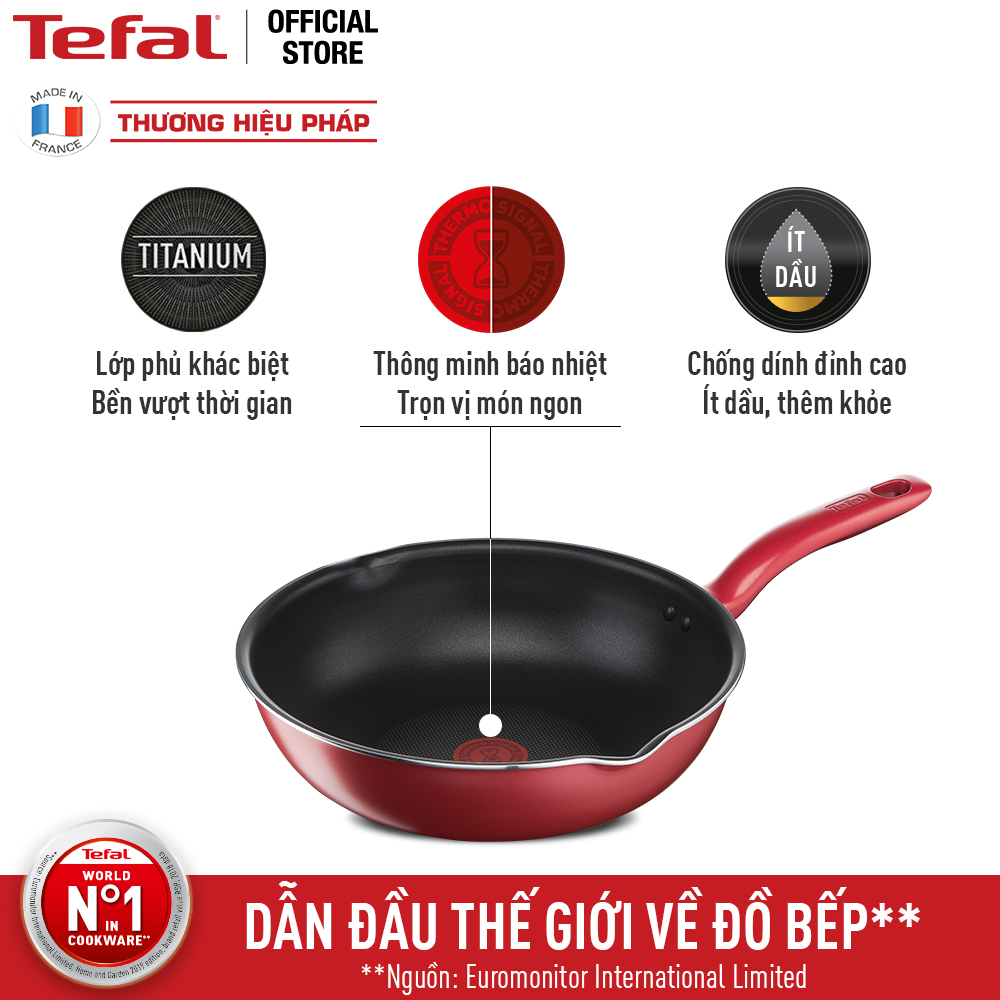 Chảo sâu lòng chống dính đáy từ Tefal So Chef 24cm, dùng cho mọi loại bếp- Hàng chính hãng