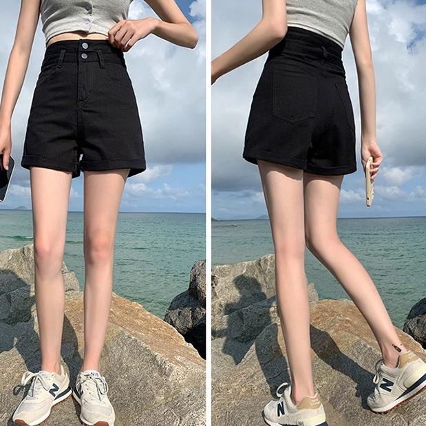 Quần short nữ lưng cao 2 nút, quần sọt lật lai (KK2N)