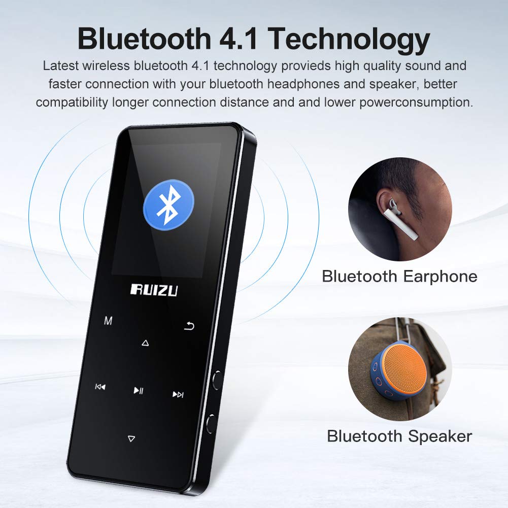 Máy Nghe Nhạc MP3 Lossless Bluetooth 5.1 Ruizu D51 Bộ Nhớ Trong 8GB (Có Loa Ngoài) - Hàng Chính Hãng