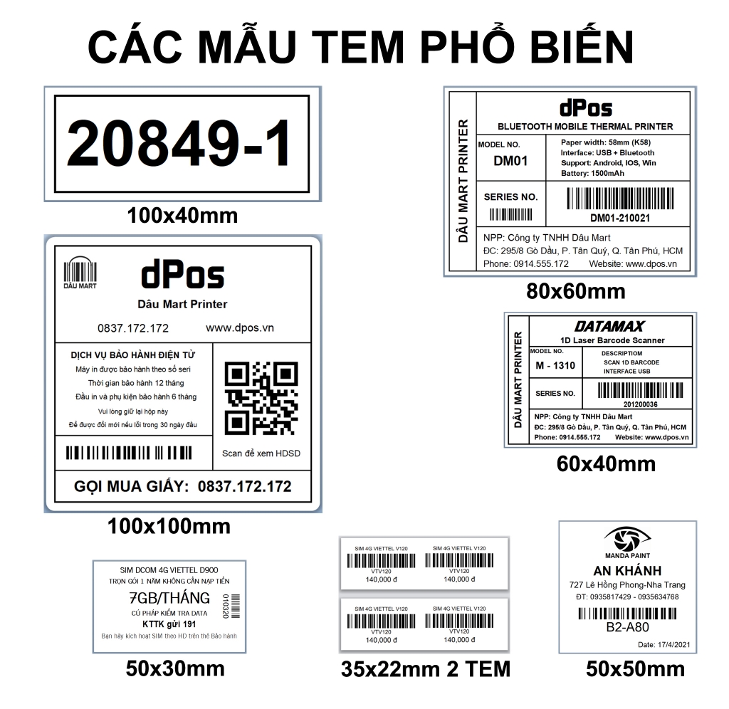 Máy in dPos XP420B LAN in đơn hàng tem nhãn vận chuyển bằng điện thoại iphone Adroid máy tính Macbook Windown qua Wifi LAN