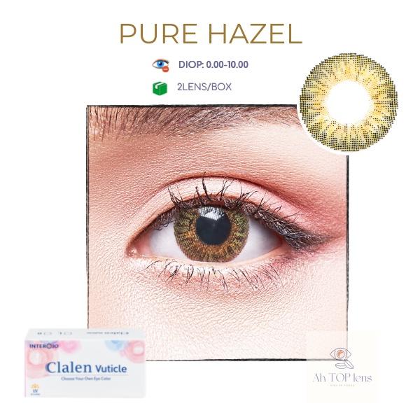 Kính áp tròng màu Pure Hazel Clalen Vuticle cho đôi mắt tự nhiên và rạng rỡ(có đến 10 độ)