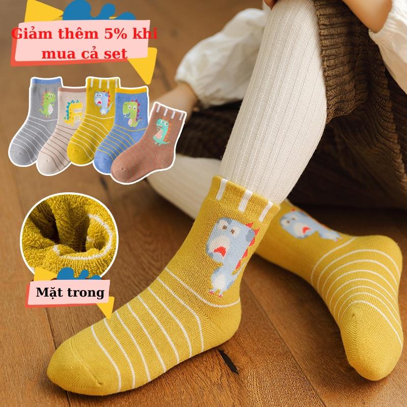 Tất chân bé trai cổ cao loại siêu dày cao cấp 1-12 tuổi TAT0012B