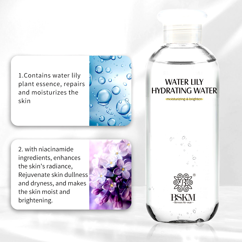 Nước hoa hồng dưỡng ẩm BSKM Water Lily 200ml + Kem dưỡng ẩm dưỡng ẩm Hexapeptide 35g Dưỡng ẩm da mặt Dưỡng ẩm Chống oxy hóa Nuôi dưỡng làn da mịn màng