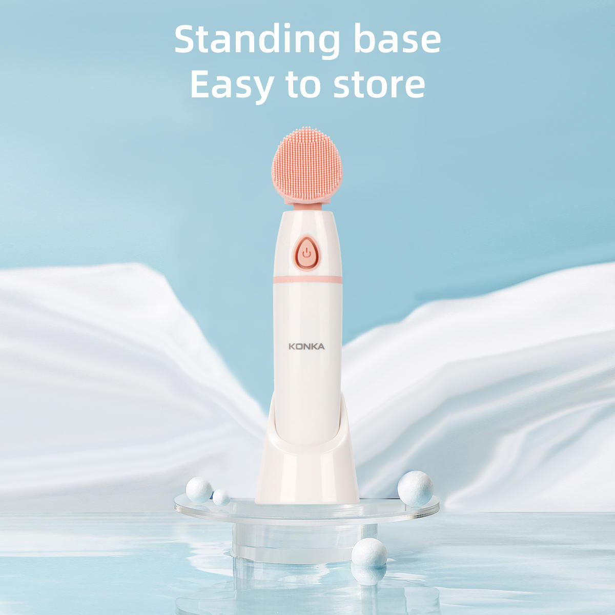 Máy massage mặt làm sạch da mini, Sử dụng pin, Tiện lợi khi mang theo KONKA KZ-JM01 - HÀNG CHÍNH HÃNG