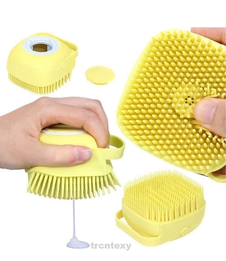 Bông tắm silicon hình vuông có chỗ chứa xag bông, làm từ chất liệu silicon cao cấp