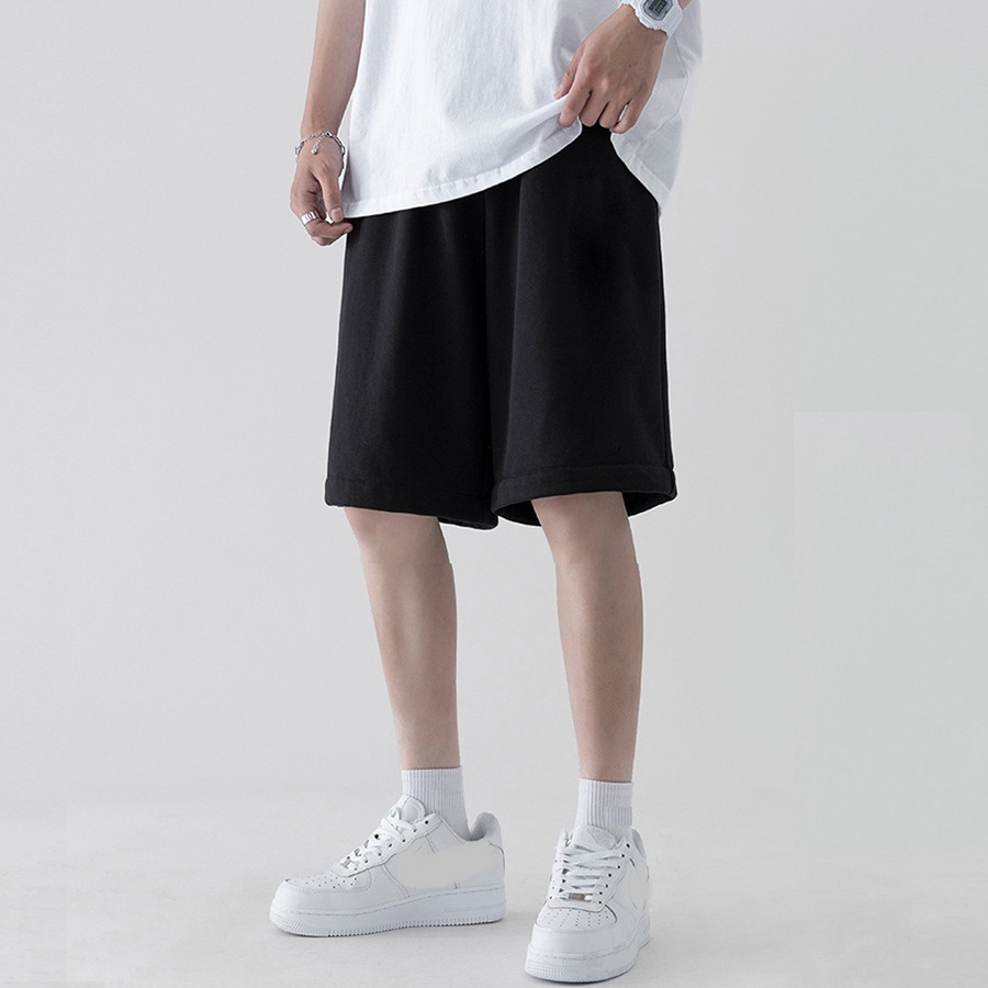 Quần Short Đùi Trơn unisex MONSTERX thể thao basic nam nữ oversize phong cách đường phố Hàn Quốc Ulzzang