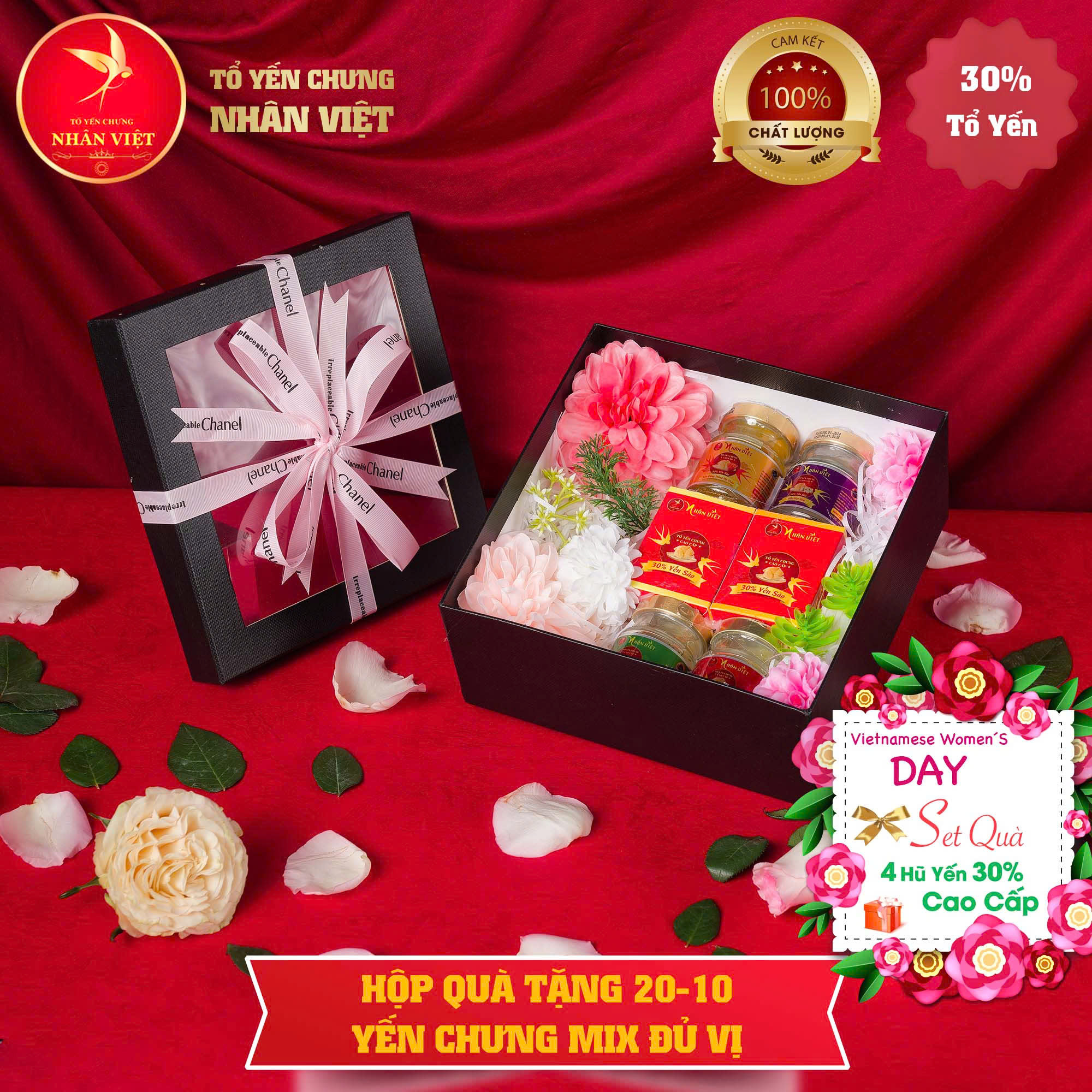 HỘP QUÀ TẶNG YẾN - MÓN QUÀ Ý NGHĨA CHO NGÀY QUỐC TẾ PHỤ NỮ 20/10 - NHÂN VIỆT