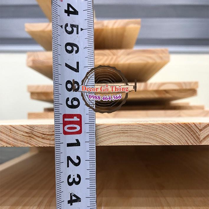 Tấm gỗ thông 10x70cm đẹp thẳng bào mịn sáng
