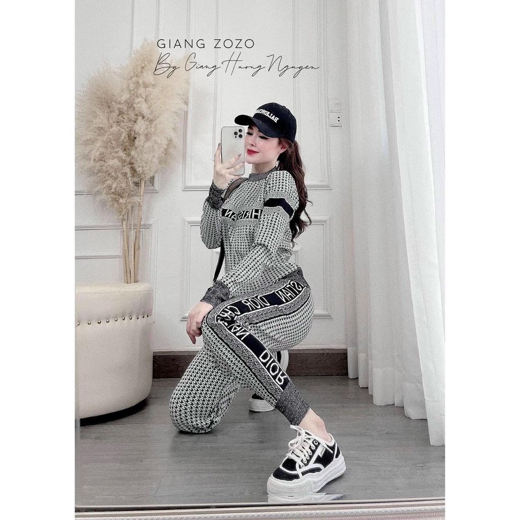 Set bộ len zic zac viền cực hot
