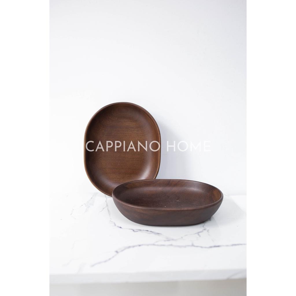 Bát gỗ oval, bát gỗ decor, bát gỗ sâu lòng đựng đồ tiện lợi | Cappiano Home