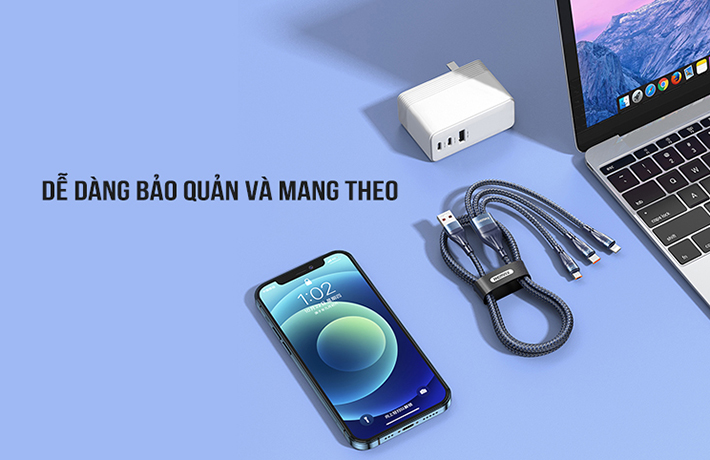 Cáp sạc đa năng 3in1 Remax RC-199TH 5