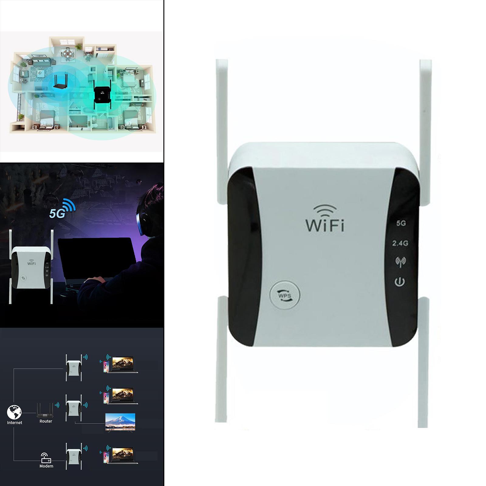 1200Mbps WiFi Extender Repeater 5G 2.4G Dual Band for Home