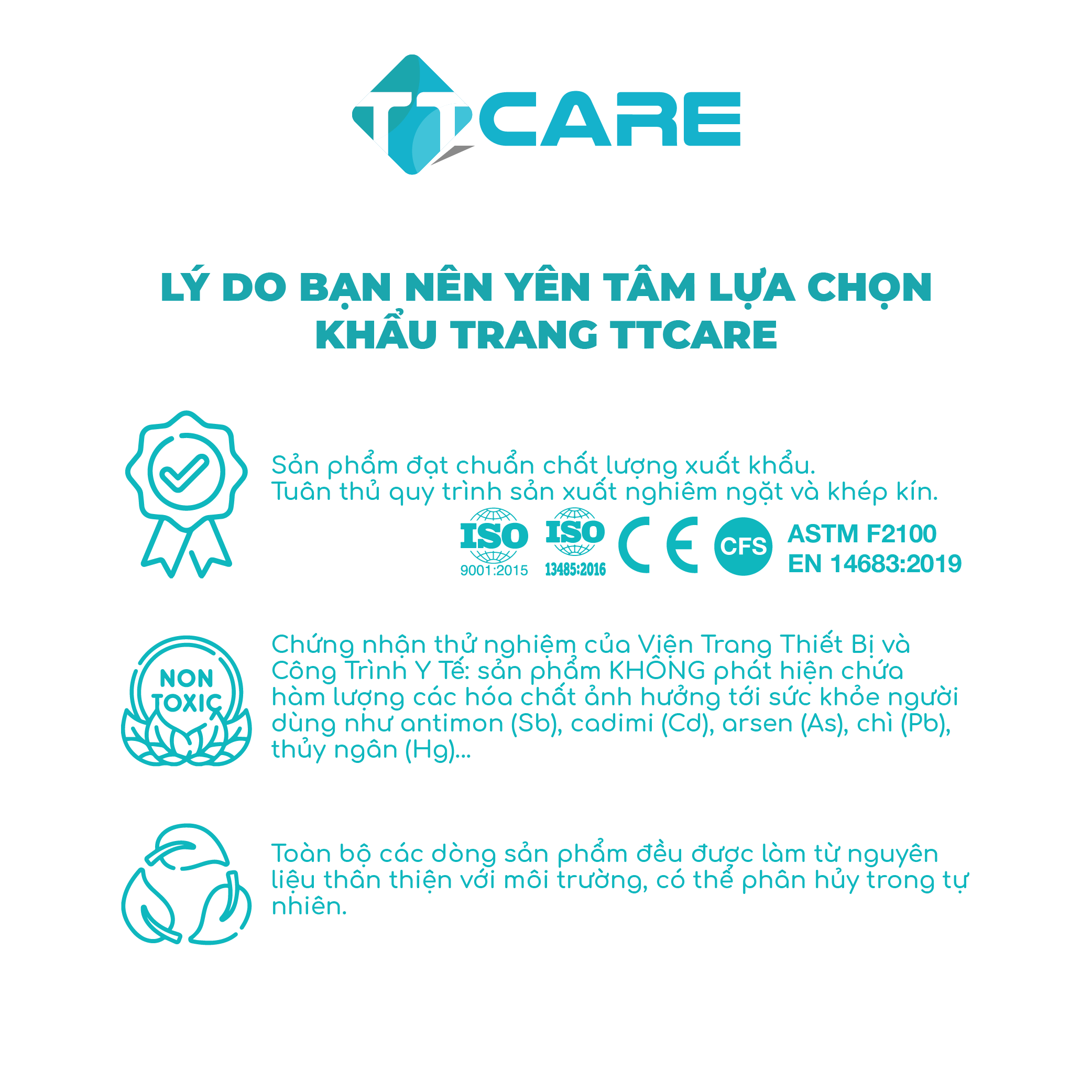 [COMBO 10 HỘP] Khẩu Trang Cho Bé 3 Lớp TTCARE - 5D BABY Màu Trơn Kháng Khuẩn Đạt Chuẩn Chất Lượng Quốc Tế- HỘP 10 CÁI