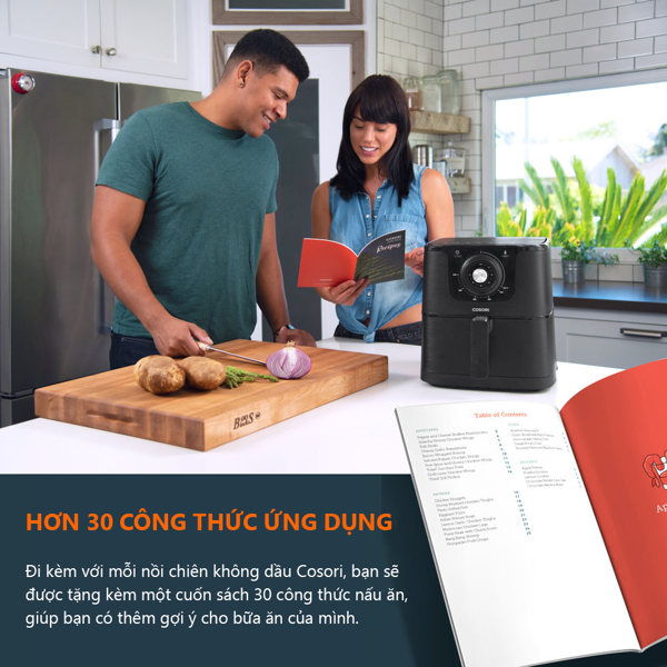 Nồi Chiên Không Dầu Thương Hiệu Mỹ COSORI CO158-AF 5.5 LÍT - Hàng Chính Hãng