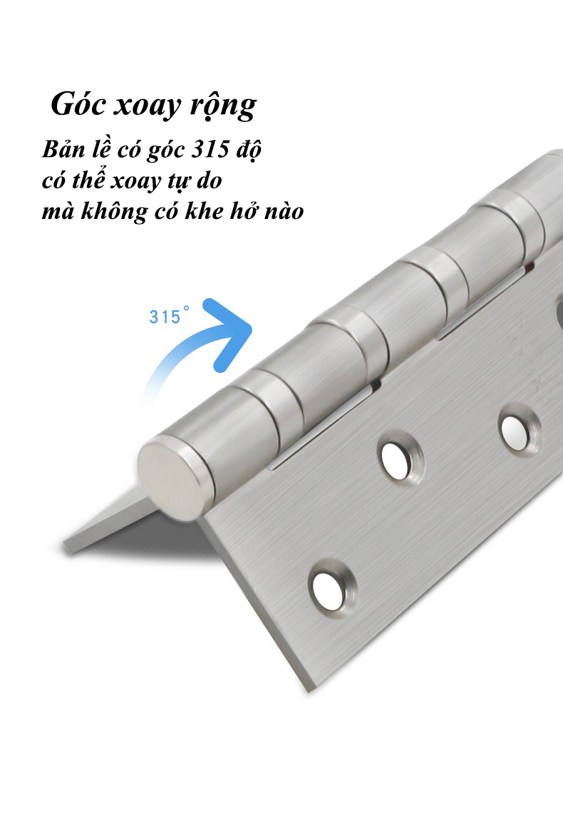 Bản Lề Lá Âm Dương KUNBE Chất Liệu Inox Dày Dặn Phù Hợp Với Mọi Loại Cửa Nhôm Gỗ