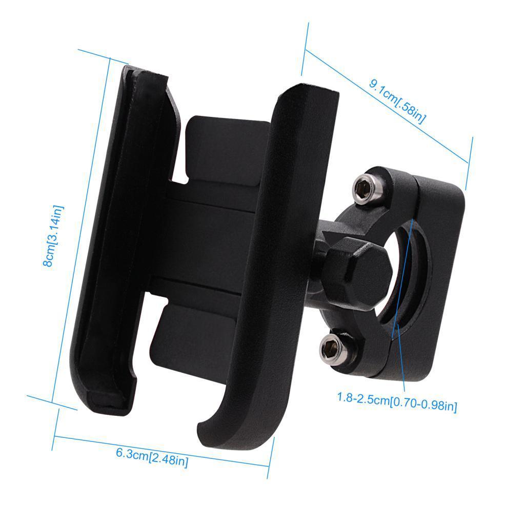 Universal Phone Holder Handlebar Mount Bracket Stand For Motorcycle Black