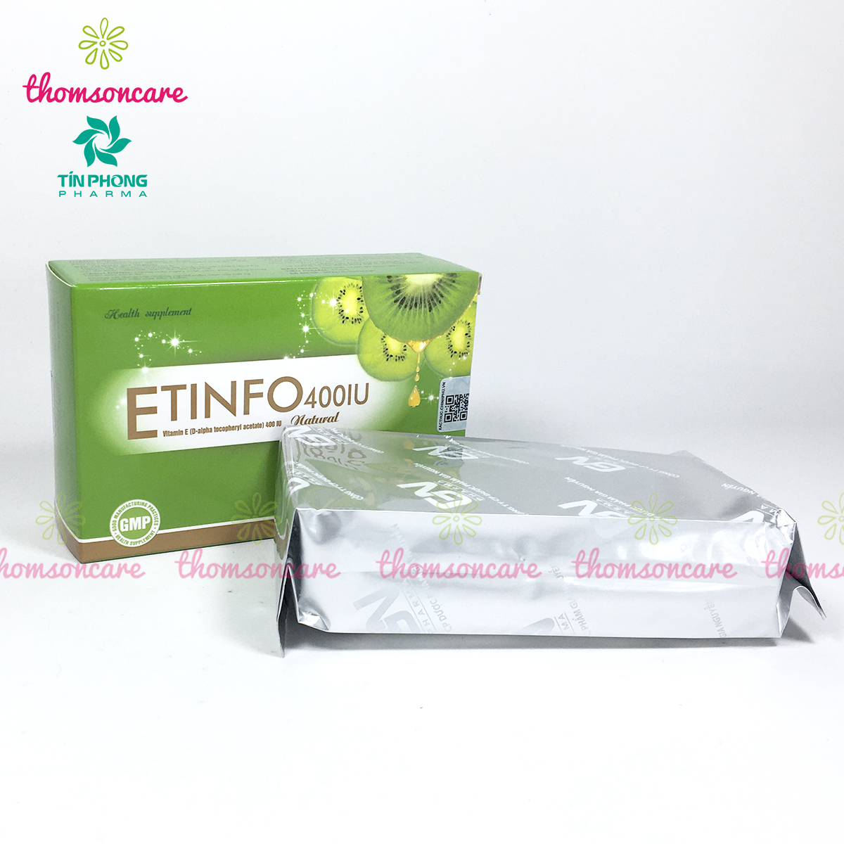 Viên uống Vitamin E 400 IU - Bổ sung vitaminE tự nhiên, giúp đẹp da, ngăn ngừa lão hóa - Etinfo Hộp 30 viên