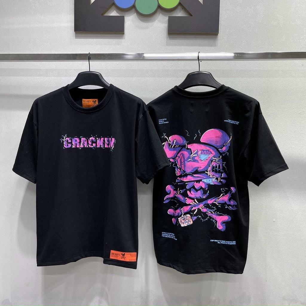 Áo thun tay lỡ unisex Cracken đầy đủ tem cổ tag tay Hany shop