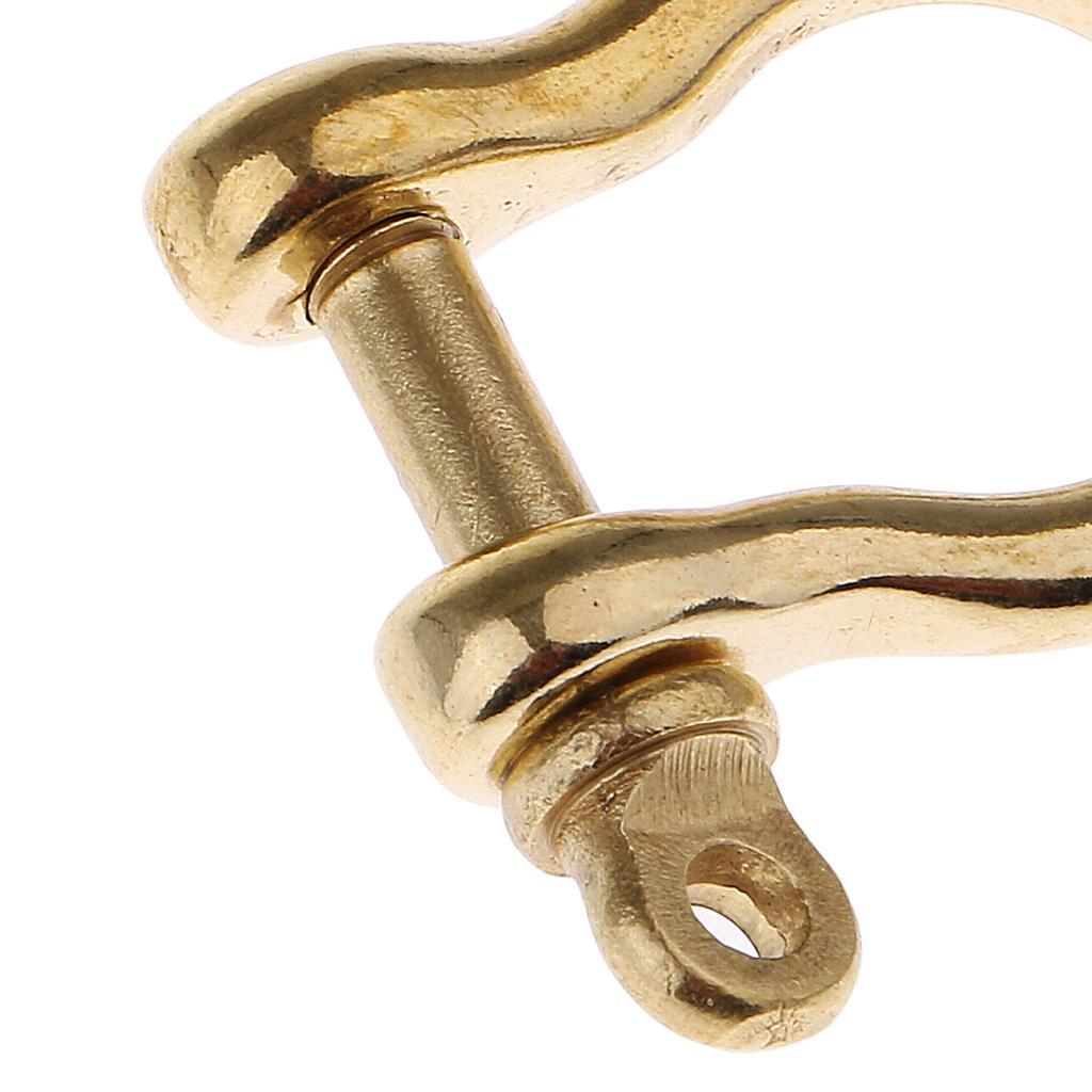 2 Pcs Brass O Shape Shackle Outdoor Rope Paracord Bracelet Buckle