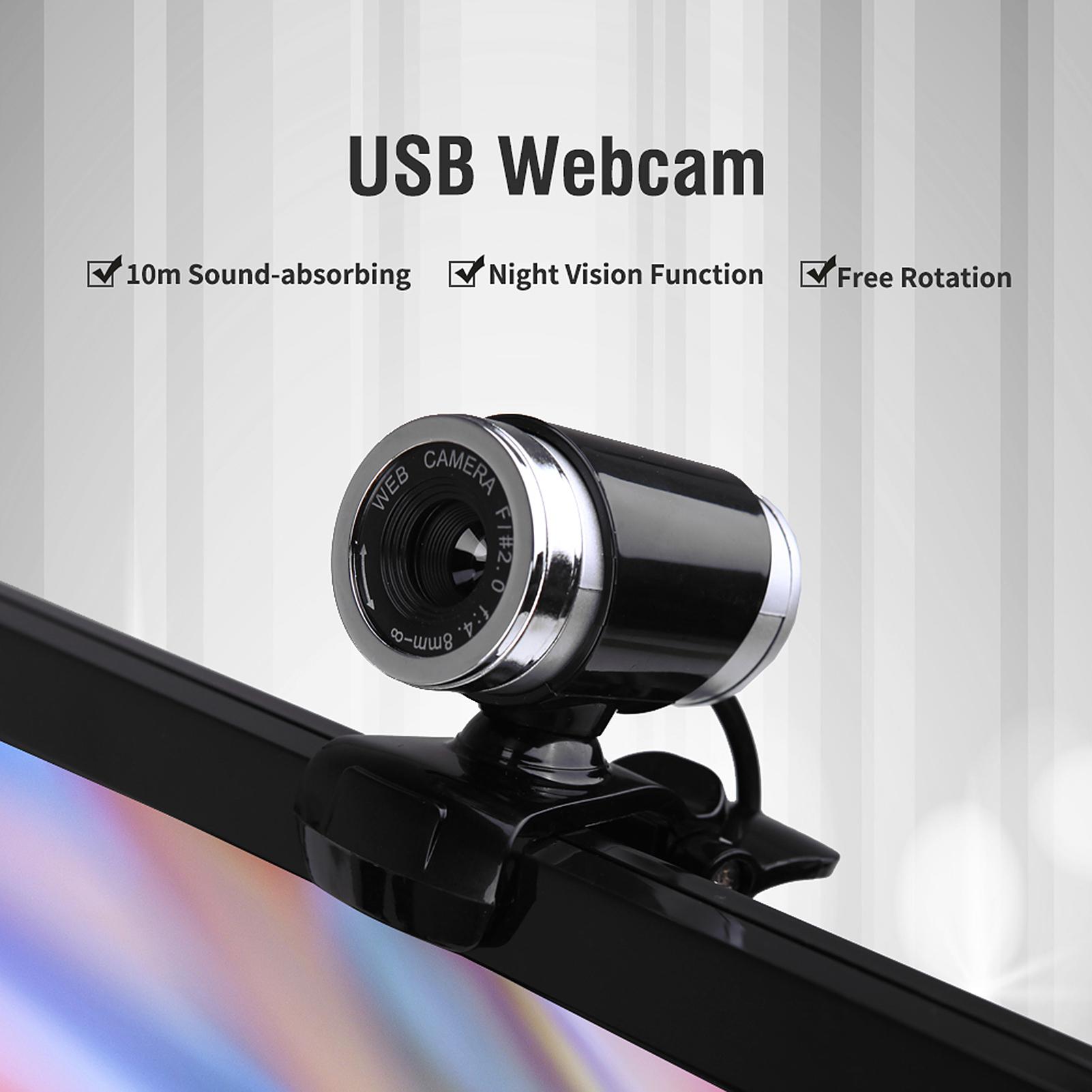 Web Cam có mic xoay 360 độ dành cho máy tính bàn/ laptop USB 2.0 0.3 Million Pixels HD