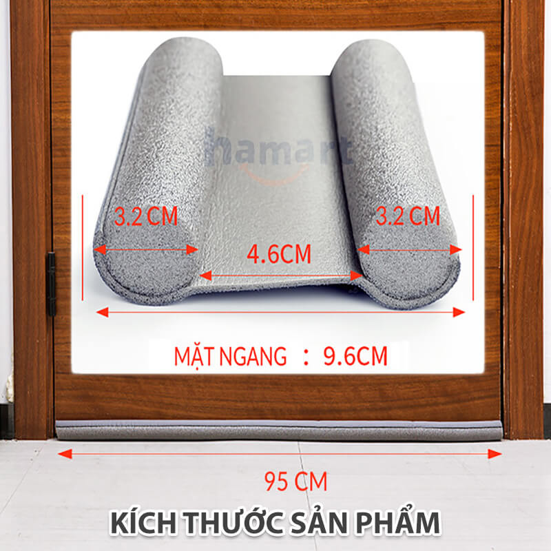 Thanh Xốp Chặn Khe Cửa 95CM Ron Chắn Khe Hở Chống Côn Trùng Điều Hoà Mát Lạnh