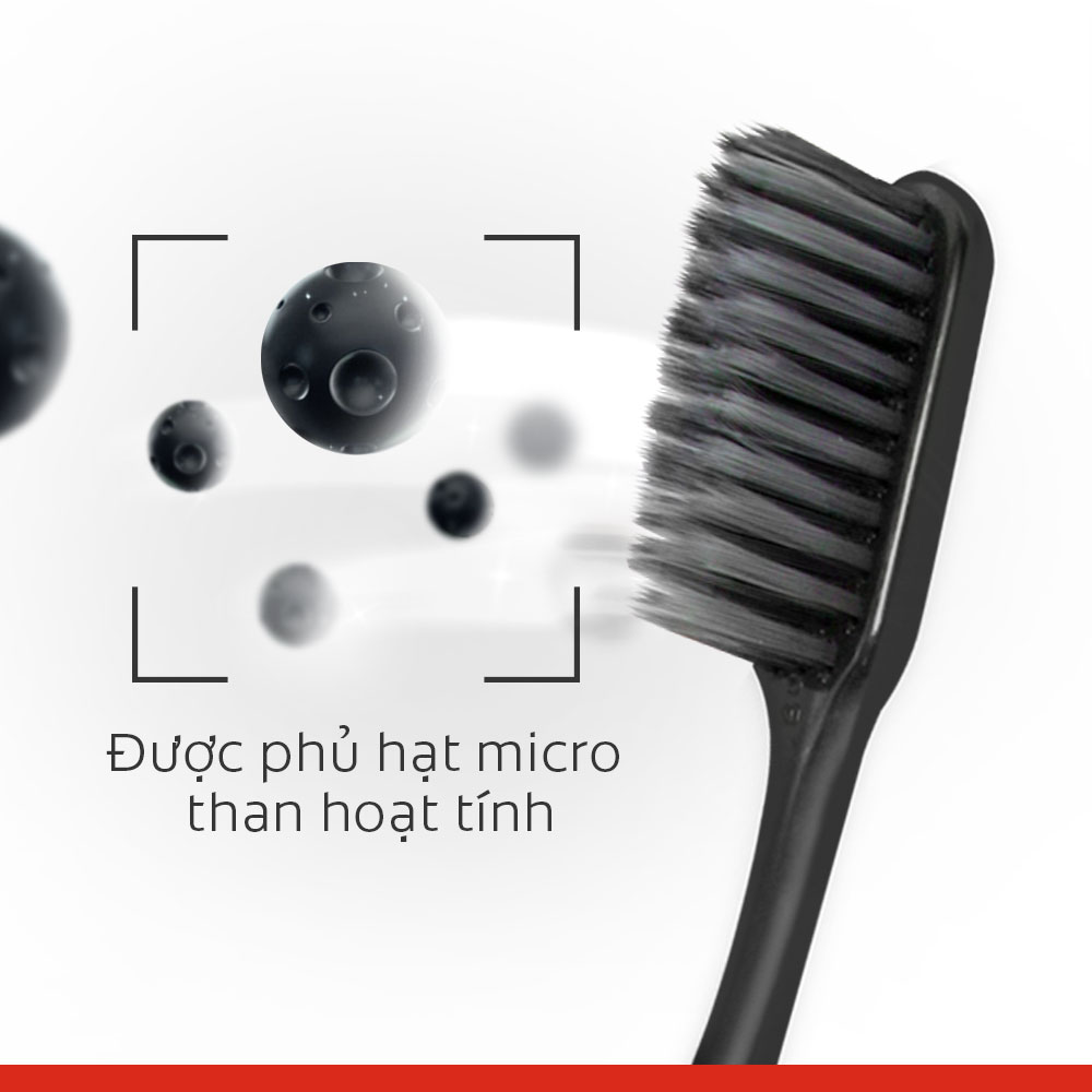 Bàn chải đánh răng Colgate than hoạt tính kháng khuẩn SlimSoft Charcoal mềm mảnh (Màu ngẫu nhiên)