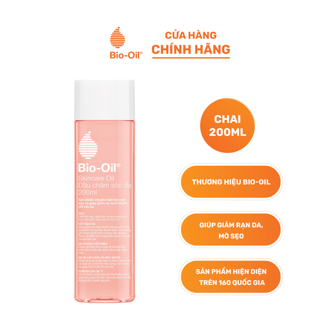 Dầu chăm sóc da giúp cải thiện rạn da, mờ sẹo và đều màu da - BIO-OIL SKINCARE OIL (chai 200ml)