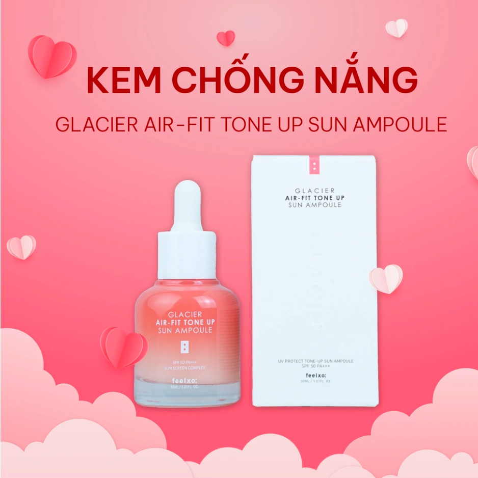 Serum chống nắng nâng tông SPF50++  Feelxo GLACIER Air 30ml