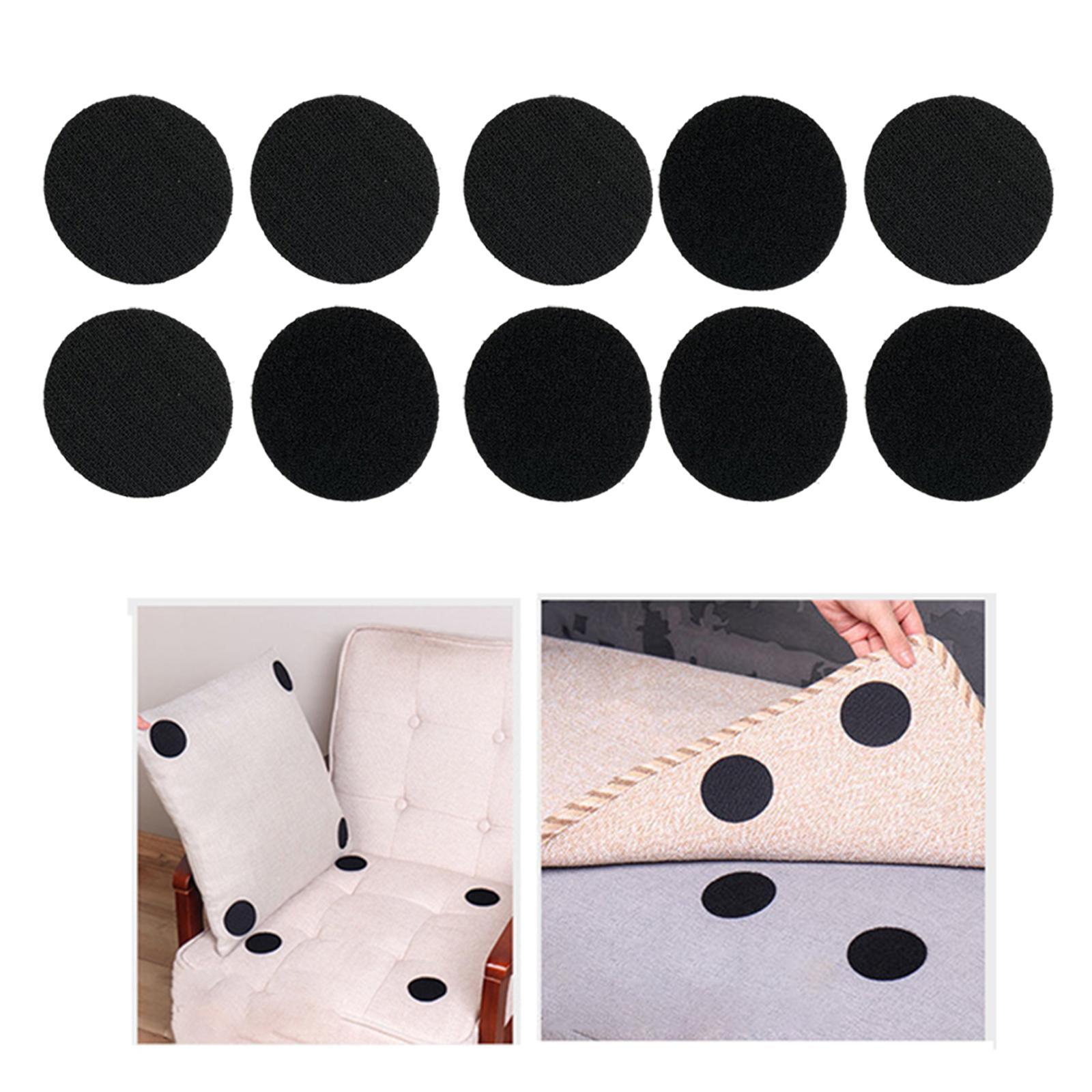 10Pcs Double Sided Adhesive Pads Strong for Bed Sheet Carpet Home Office Round
