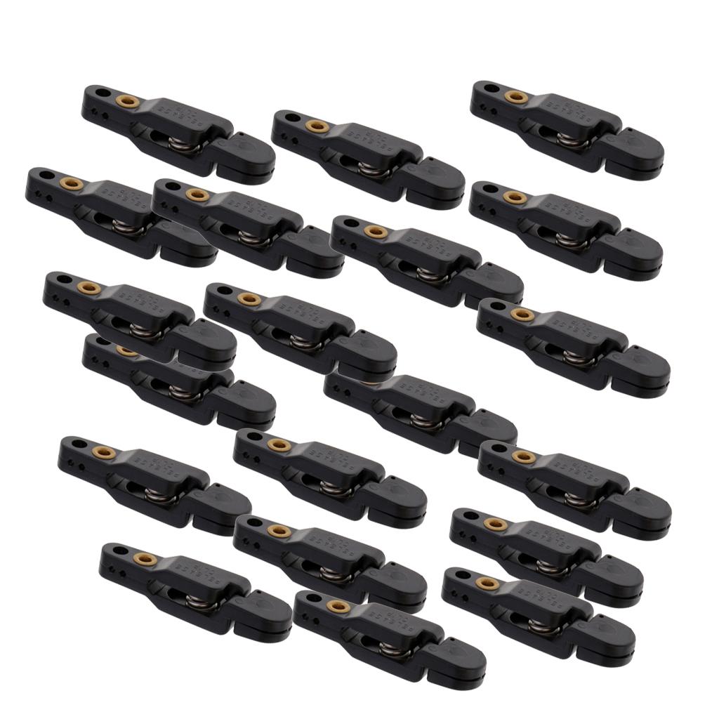 20Pcs Snap Release Clip for Weight, Planer Board, Kite, Heavy Tension Black