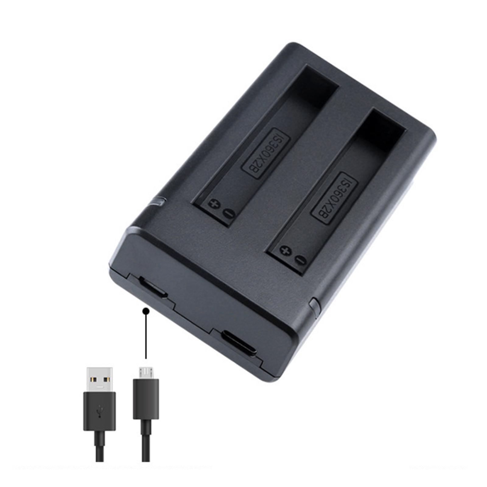 Compact Battery Charger 1x ABS with Cable Camera Battery Charger for Insta 360 One x2