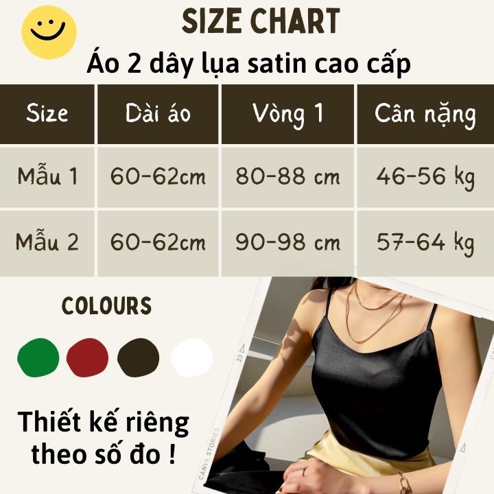 Áo Lụa 2 Dây New Design Kiểu Nữ Nhiều Size, Mặc Mát Trong Vest Blazer Dễ Thương, Chất Satin Trơn Bóng ,Mịn AO0008