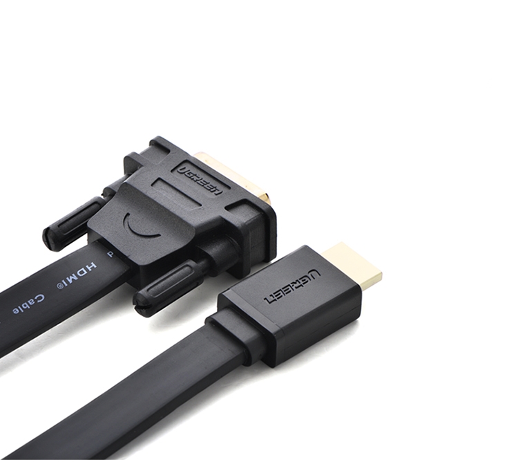 Dây cáp chuyển đổi HDMI sang DVI-D (24+1) dây dang dẹt dài 8M UGREEN HD106 30139 - Hàng chính hãng