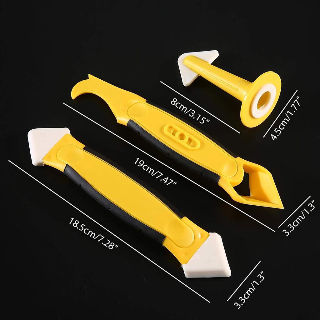 3 sets Scraper Caulking Sealant Finishing Smoothing Cleaning Kit Tool Set