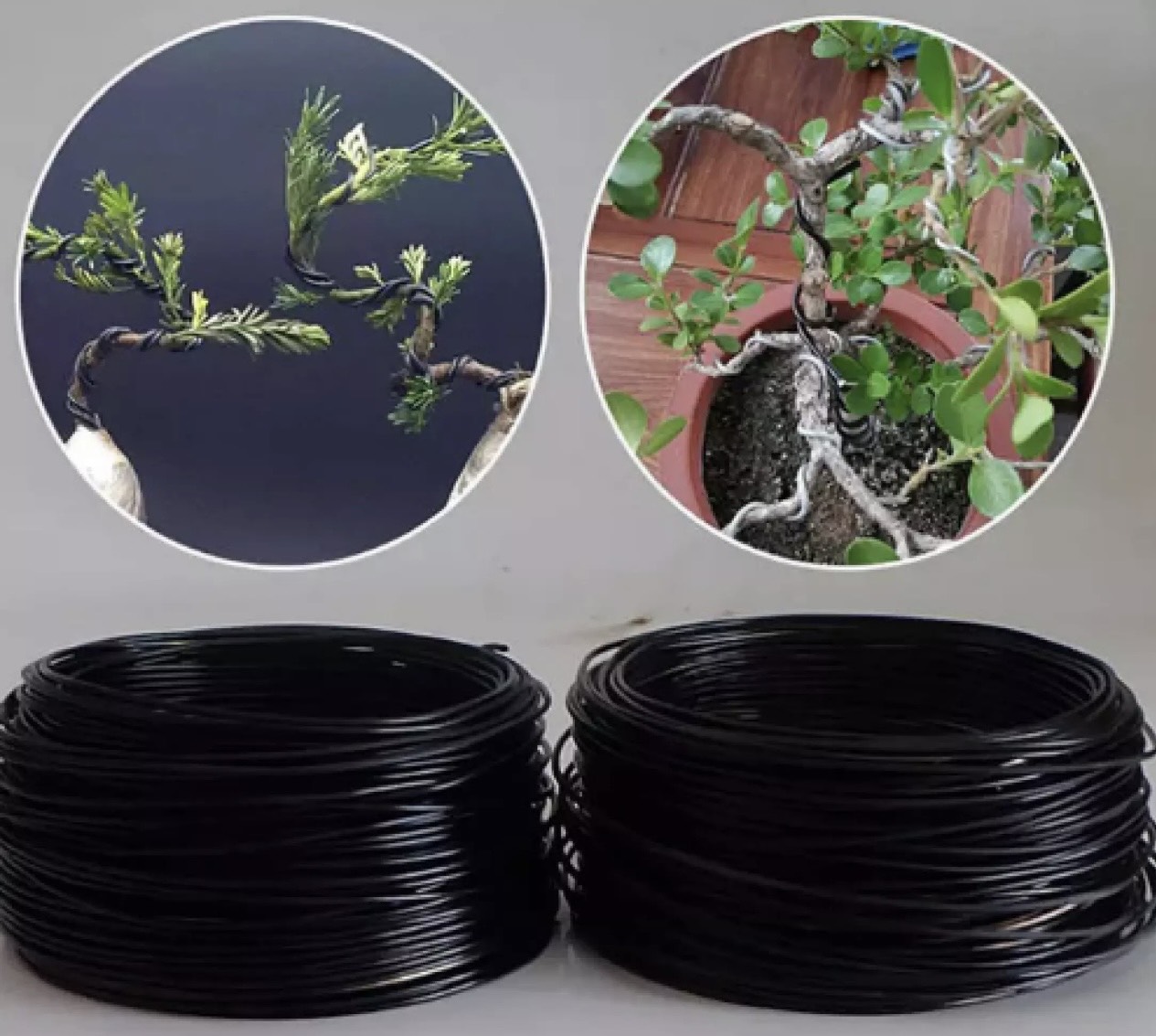 200g Dây nhôm 2mm  uốn cây cảnh, cây bonsai , Dây Nhôm đen chất lượng cao, chuyên dùng uốn nắn cây