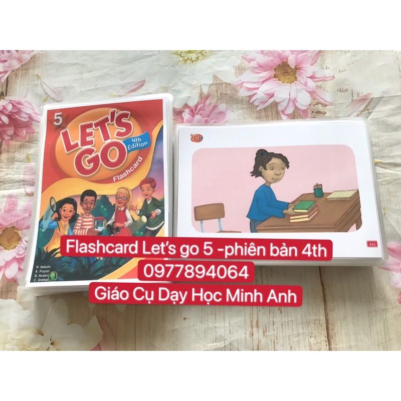 Flashcards Let’s go 5- phiên bản 4- Thẻ ép plastics bền đẹp