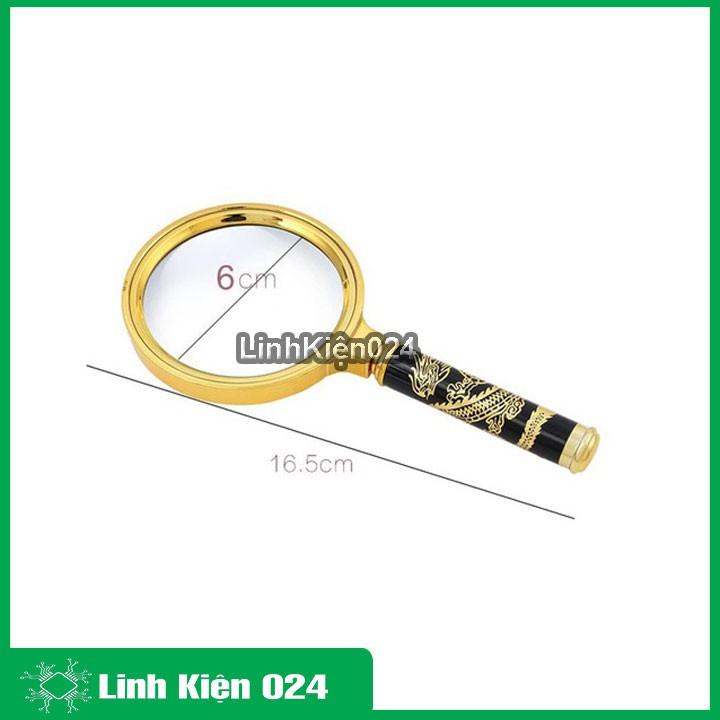 Kính Lúp Cầm Tay Magnifier X4 Tiện Lợi Mạ Vàng