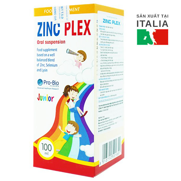 Siro bổ sung Kẽm ZINC PLEX 100ml nhập khẩu từ Ý – Tăng Đề Kháng, Kích Thích Tiêu Hóa, Giúp Trẻ Ăn Ngon Miệng