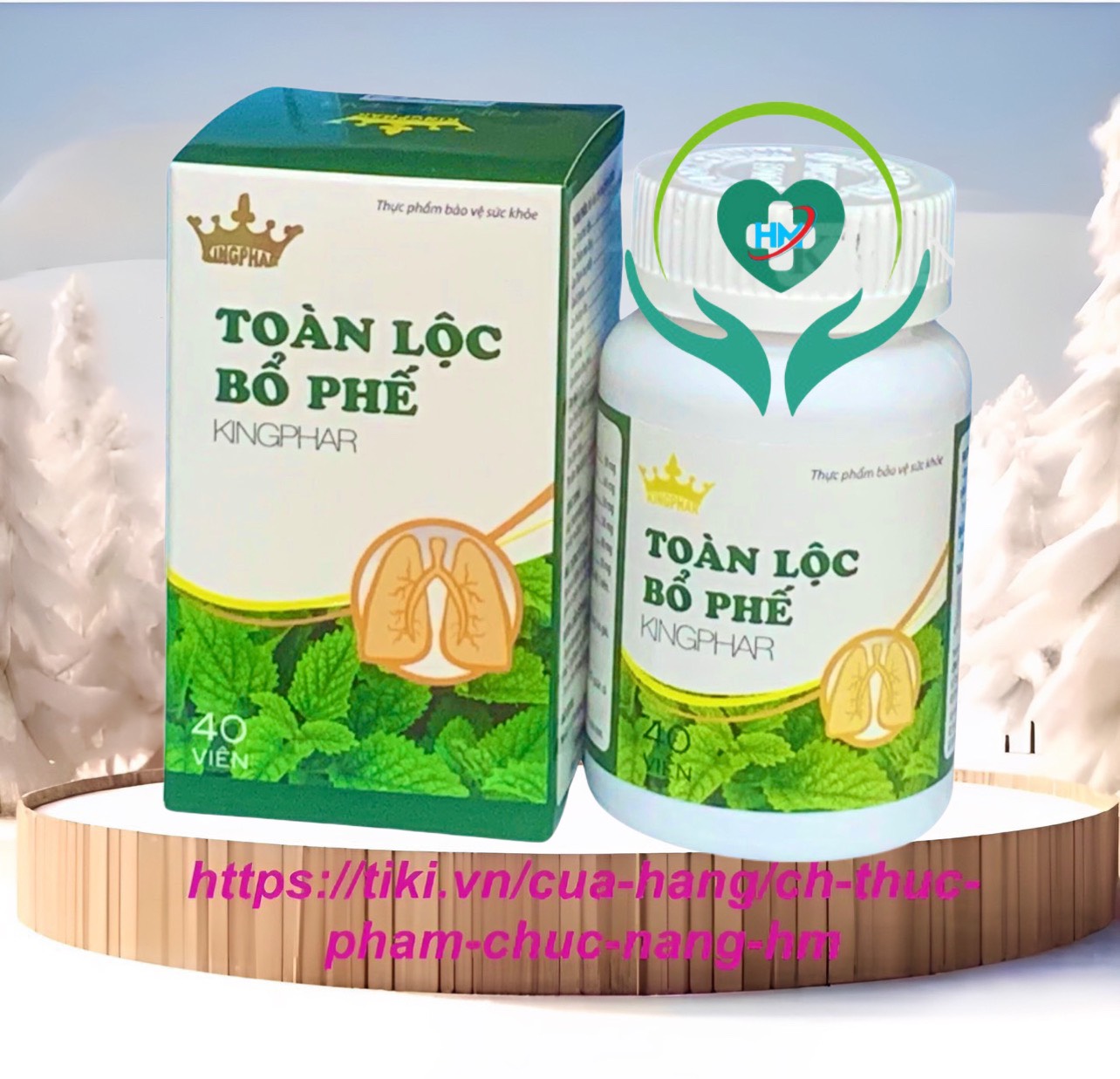 Viên uống Toàn lộc bổ phế Kingphar, hộp 40v, tăng cường chức năng phổi