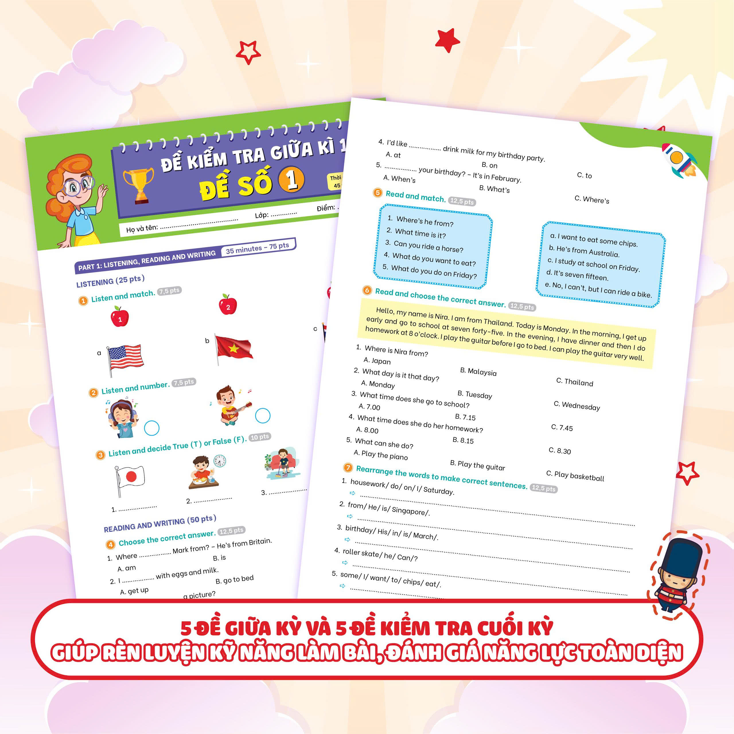 Bộ Đề Kiểm Tra Định Kỳ Tiếng Anh Lớp 4