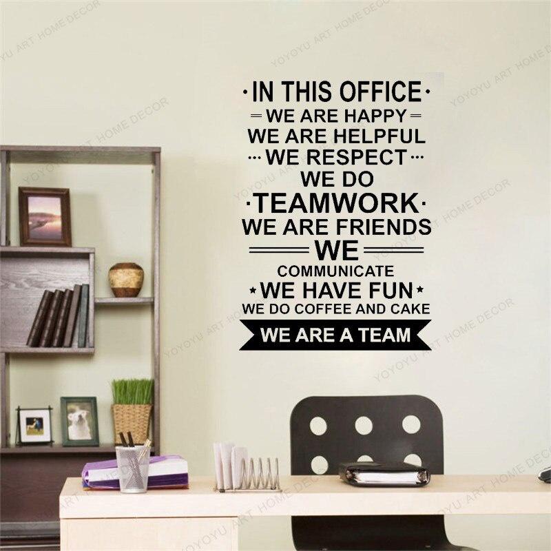 Decal Tiếng Anh Trang Trí Văn Phòng "IN THIS OFFICE" Decal Dán Tường Cao Cấp AmyShop