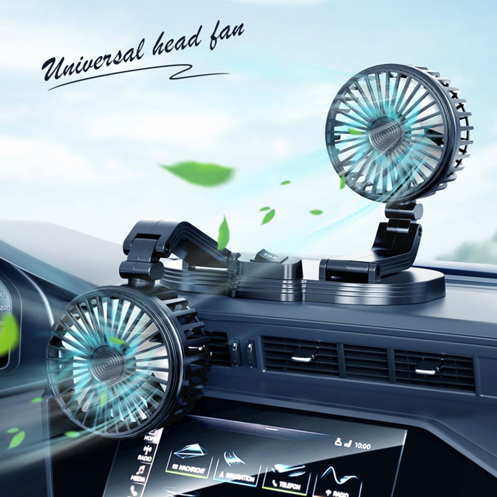 Car Fan Strong Wind Desk Fan Keep Air in and Cool Adjustable Multifunction Air Circulation Fan Auto Cooling Fan for Summer