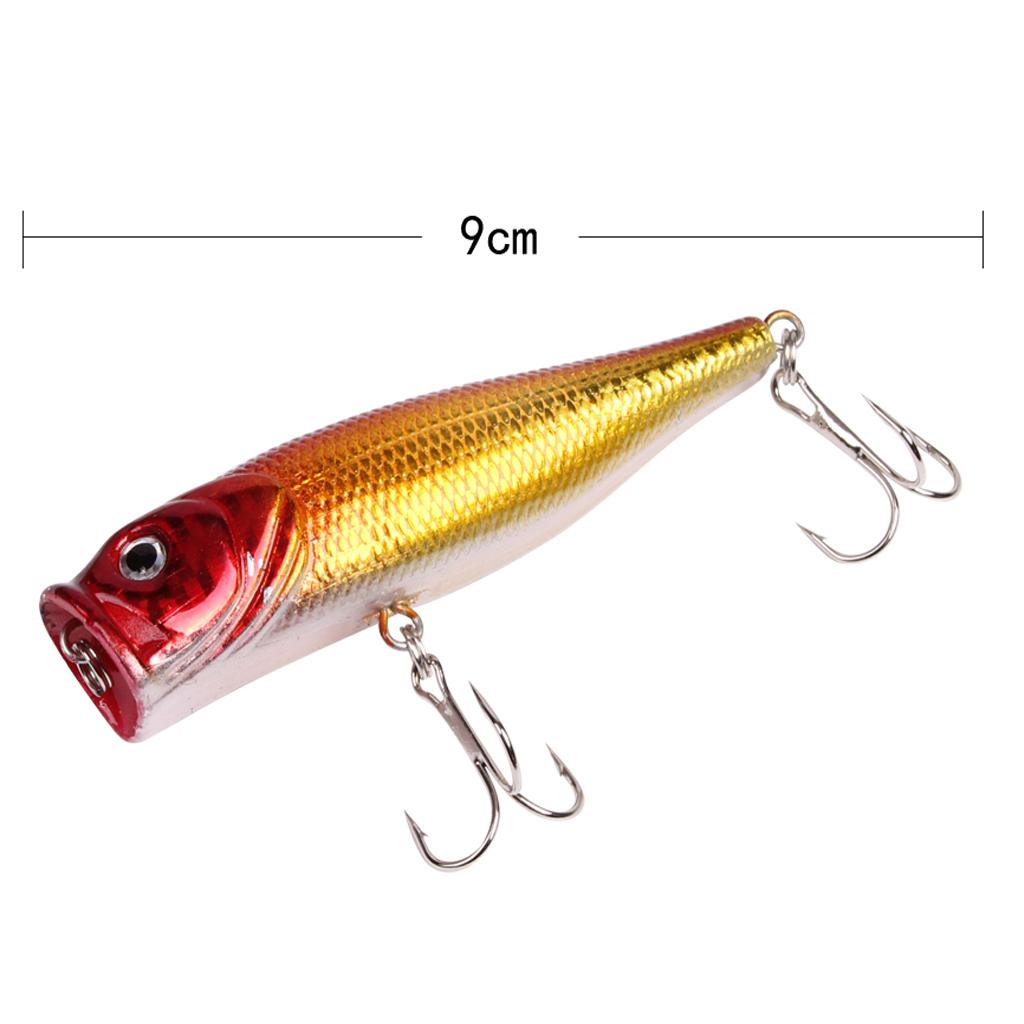 22pcs Fishing Lures Kit Soft Hard Baits Bass Popper Shrimp Minnow VIB Bait with Box for Freshwater Saltwater